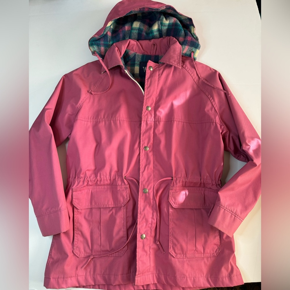 Vintage Woolrich Wool-lined Barn Chore Coat Jacket in Pink